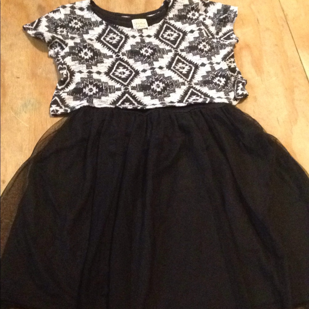 Black and white formal dress